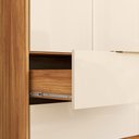 Ver imagem 4 de Guarda Roupa Casal Domo 44020pe 4 Portas Cinamon Off White com Pés – Demóbile