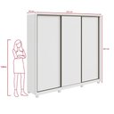 Ver imagem 3 de Guarda-roupa Casal 100% Mdf 3 Portas 6 Gavetas Vitta 2,70 com Pés Branco