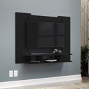 Ver imagem 2 de Painel TV 50" Nicho Quarto Sala Preto EJ Móveis