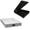 Ver imagem 1 de Cama Box Baú Blindada com Colchão Riviera Molas Ensacadas 25cm:suede Preto/casal