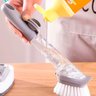 Escova Dispenser De Limpeza 2 Em 1 Esponja Detergente Sabao Liquido Limpa Cozinha Lava Louca Multius - 11