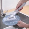 Escova Dispenser De Limpeza 2 Em 1 Esponja Detergente Sabao Liquido Limpa Cozinha Lava Louca Multius - 3