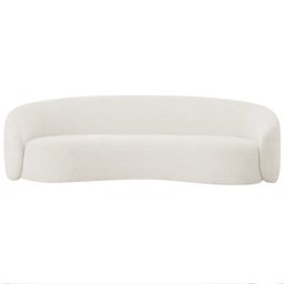 Sofá 3 Lugares 200cm Orgânico Luxo Recepção Amore Bouclé - Doce Sonho Móveis - 7