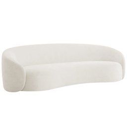 Sofá 3 Lugares 200cm Orgânico Luxo Recepção Amore Bouclé - Doce Sonho Móveis - 1