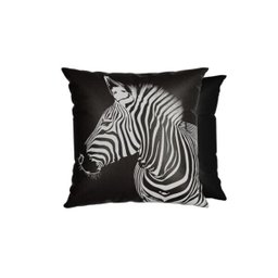 ALMOFADA BELCHIOR QUADRADA 43 X 43 SILK HOME - UN - PRETO-ZEBRA - 1