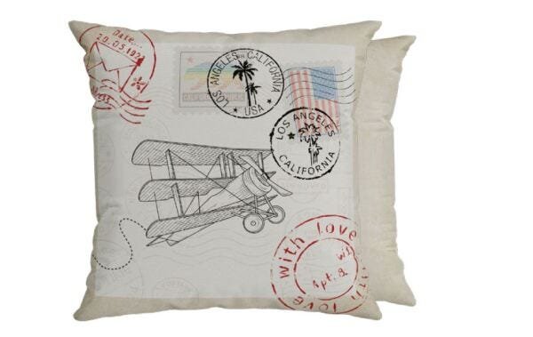 ALMOFADA BELCHIOR QUADRADA LUDIC VIAGENS ESTAMPAS - UN - CRU-AVIÃO - 1