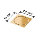 Ver imagem 4 de Ralo Click Banheiro Quadrado 10x10 Dourado Gold Brilhante