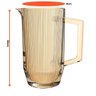 Kit Graffiato com 6 Taças e 1 Jarra de Vidro Âmbar para Suco ou Água - 7 Peças - 4