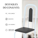 Ver imagem 7 de Conjunto de Mesa com 4 Cadeiras Lívia Branco/Preto