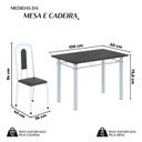 Ver imagem 3 de Conjunto de Mesa com 4 Cadeiras Lívia Branco/Preto