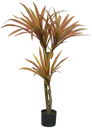 Ver imagem 1 de Planta Árvore Artificial Dracena Real Toque Pu C/pote X51 Verde Vermelho 1,05m