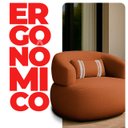 Ver imagem 5 de Kit 4 Poltrona Orgânica Chloe Boucle Terracota Redonda Decorativa com Almofada Plumante - Arkell
