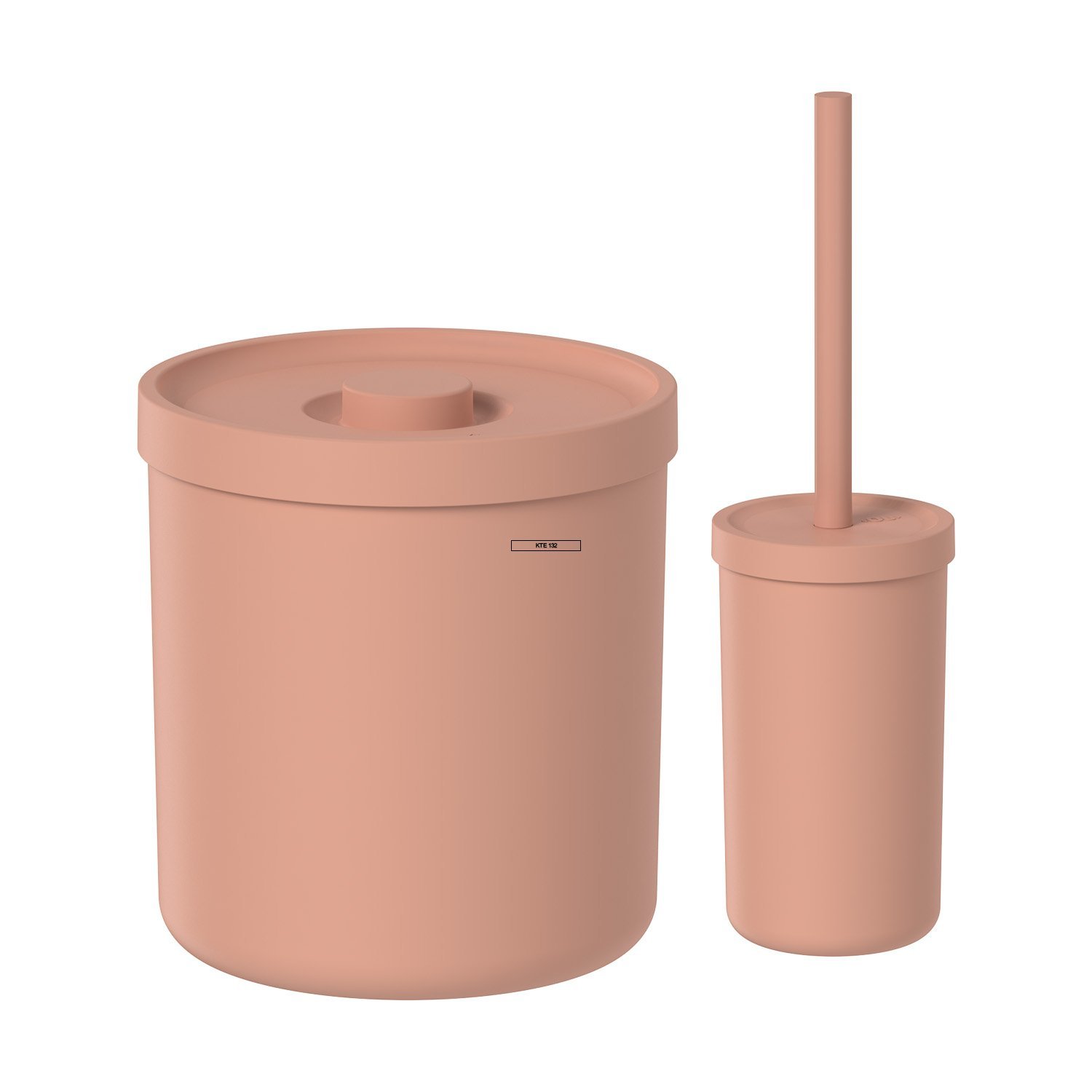 Kit Conjunto Para Banheiro Lixera 6L + Escova Sanitária Bold:Laranja Minério