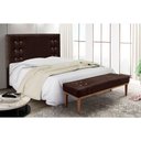 Ver imagem 3 de Cabeceira Cama Box Solteiro 90cm e Recamier Gênova Suede Café S04 - D'Rossi