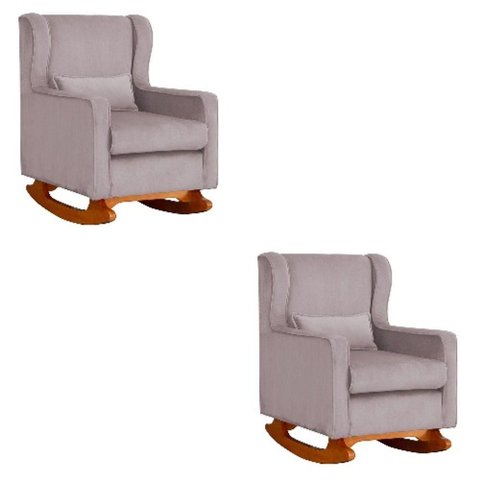 Kit 2 Poltrona Aurora Balanço Vovo Rose - Fm