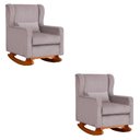 Ver imagem 1 de Kit 2 Poltrona Aurora Balanço Vovo Rose - Fm