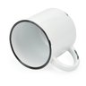 2 Canecas Tipo Esmaltada Cerâmica Grande Retro 320ml Branco - 4