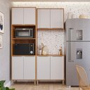 Ver imagem 2 de Armário de Cozinha Aurea com Torre Quente 150 Cm 8 Portas Cinamomo/off White