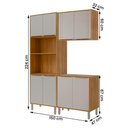 Ver imagem 4 de Armário de Cozinha Aurea com Torre Quente 150 Cm 8 Portas Cinamomo/off White