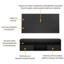 Ver imagem 7 de Rack Com Painel Tv 65" Flórida Multimóveis V3059 Preto Preto