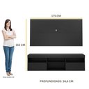 Ver imagem 4 de Rack Com Painel Tv 65" Flórida Multimóveis V3059 Preto Preto