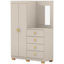 Ver imagem 1 de Cômoda para Quarto com Espelho 2 Portas 4 Gavetas 120cm Tulsa V01 Fendi - Lyam Decor