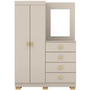 Ver imagem 3 de Cômoda para Quarto com Espelho 2 Portas 4 Gavetas 120cm Tulsa V01 Fendi - Lyam Decor