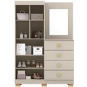 Ver imagem 6 de Cômoda para Quarto com Espelho 2 Portas 4 Gavetas 120cm Tulsa V01 Fendi - Lyam Decor