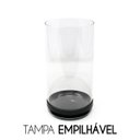 Ver imagem 3 de Pote Hermético Empilhável Vidro Borossilicato Tampa Plástico Porta Mantimentos Alimentos 1200ml