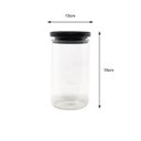 Ver imagem 2 de Pote Hermético Empilhável Vidro Borossilicato Tampa Plástico Porta Mantimentos Alimentos 1200ml