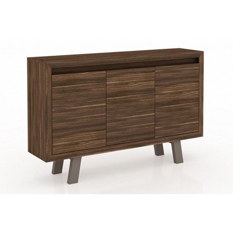 Balcão de Escritório ME4120 c/ 3 Portas Nogal/FendiOff - Tecno Mobili