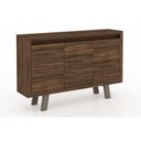 Ver imagem 1 de Balcão de Escritório ME4120 c/ 3 Portas Nogal/FendiOff - Tecno Mobili