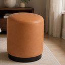 Ver imagem 2 de Puff Redondo 41cm Kira Courino Caramelo - Sallar Home