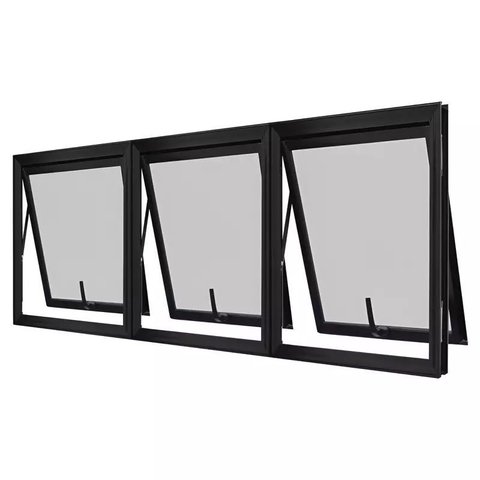 Janela de Alumínio Preto Vitro Máximo Ar 3 Módulos Suprema Cmc Esquadrias Linha Classic -180lx100a