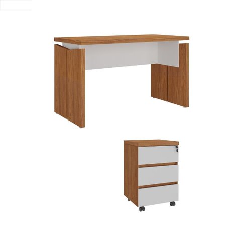 Conjunto Escritório: Mesa 6298 + Gaveteiro 6296