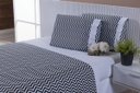 Ver imagem 1 de Jogo Lençol 4 Peças Cama Viúva Percal 150 Fios Estampa de Chevron