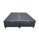 Ver imagem 1 de Cama Box Baú King Bipartido Sintético Preto 42x193x203