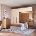 Ver imagem 1 de Guarda-Roupa Modulado 5 Peças Infinity Marrom/Cedro/Blush