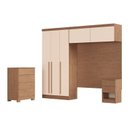 Ver imagem 2 de Guarda-Roupa Modulado 5 Peças Infinity Marrom/Cedro/Blush