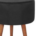 Ver imagem 4 de Puff Puf Redondo Pes Palito 44x40cm Suede Preto MPassos