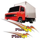 Ver imagem 3 de Kit Adesivos Portas Caminhões para Mercedes Benz Plus 18265 Cor Laranja Teu Adesivo Preto