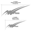 Ver imagem 2 de Kit Adesivos Portas Caminhões para Mercedes Benz Plus 18265 Cor Laranja Teu Adesivo Preto
