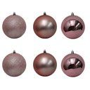 Ver imagem 1 de Bolinha de Natal Mix de Modelos C- 6 Peças 10cm- Rose Gold- Chibrali