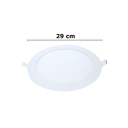 Kit 4 Painel Led Embutir Redondo Luz Neutra 4000k 24w 29cm - 3