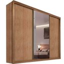 Ver imagem 1 de Guarda Roupa Casal 3 Portas de Correr e 4 Gavetas c/ 1 Espelho Diamond Plus Cumaru - Novo Horizonte