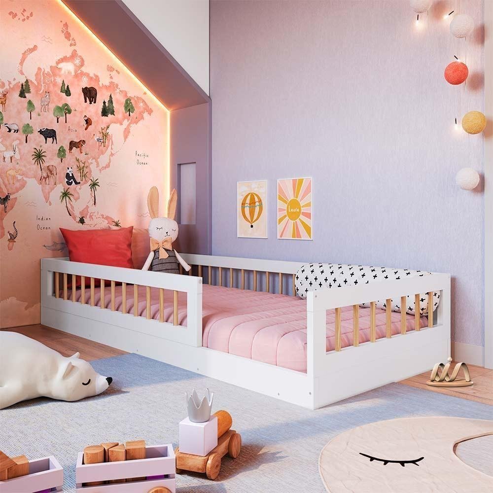 Cama Montessoriana de Solteiro Affetto Branco