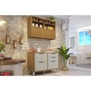 Ver imagem 1 de Cozinha Modulada Completa Imperatriz 2 Peças (1aéreo+1balcão) C2p30 Freijo/off White - Nesher
