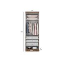 Ver imagem 5 de Módulo Guarda Roupa Rizon c/ 2 Portas e 3 Gavetas Freijó/FendiOff - Novo Horizonte