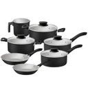 Ver imagem 1 de Conj Panelas Aluminio 7 Pcs Linz Preta-tramontina