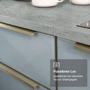 Ver imagem 6 de Balcão de Cozinha 40 cm 3 Gavetas (sem Tampo) Branco/Cinza Lux Madesa